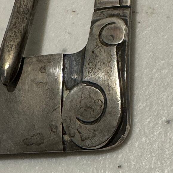 Vintage Taxco Mexico JS Sterling Silver 925 Small Belt Buckle 1.5x2 Southwestern - Picture 9 of 11